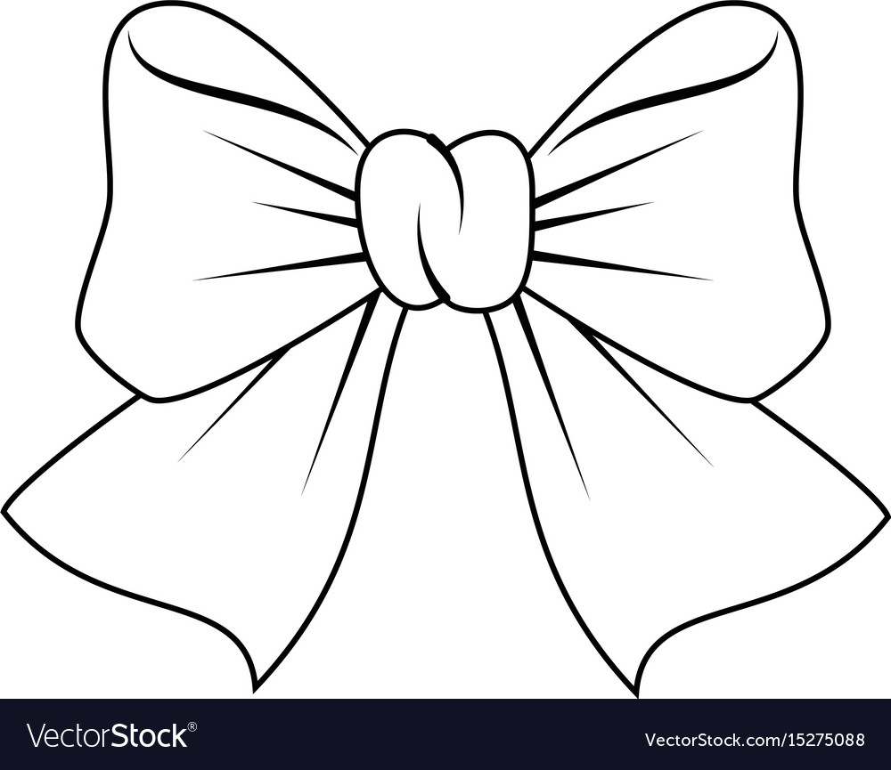 Decorative bow isolated Royalty Free Vector Image