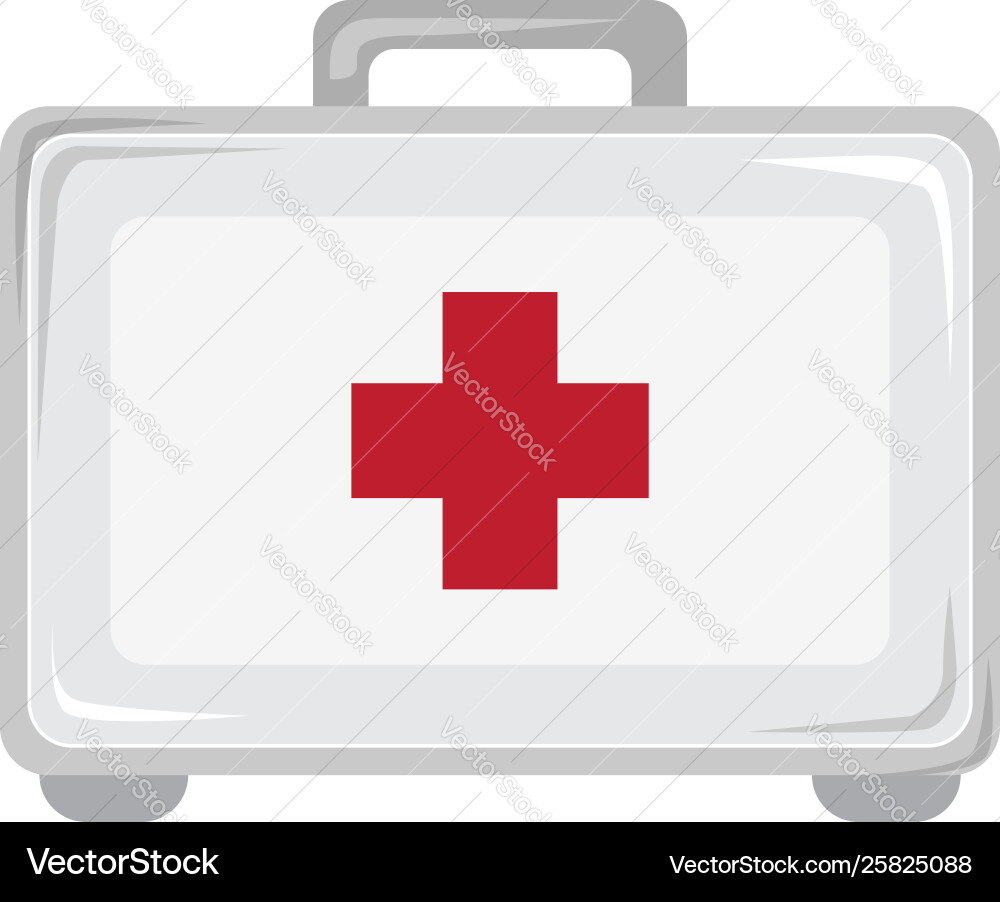 First Aid Kit Icon Cartoon Style Royalty Free Vector Image
