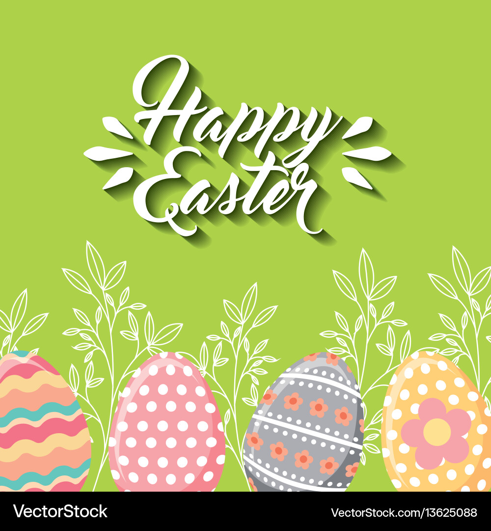 Happy easter design Royalty Free Vector Image - VectorStock