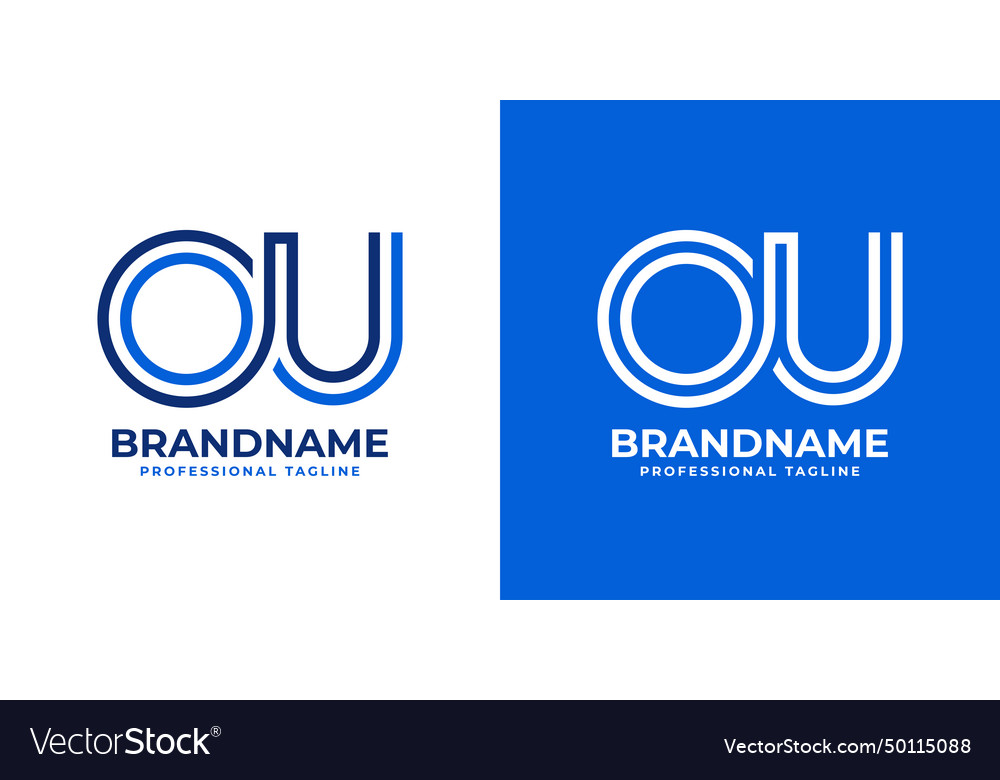 Letters ou line monogram logo suitable