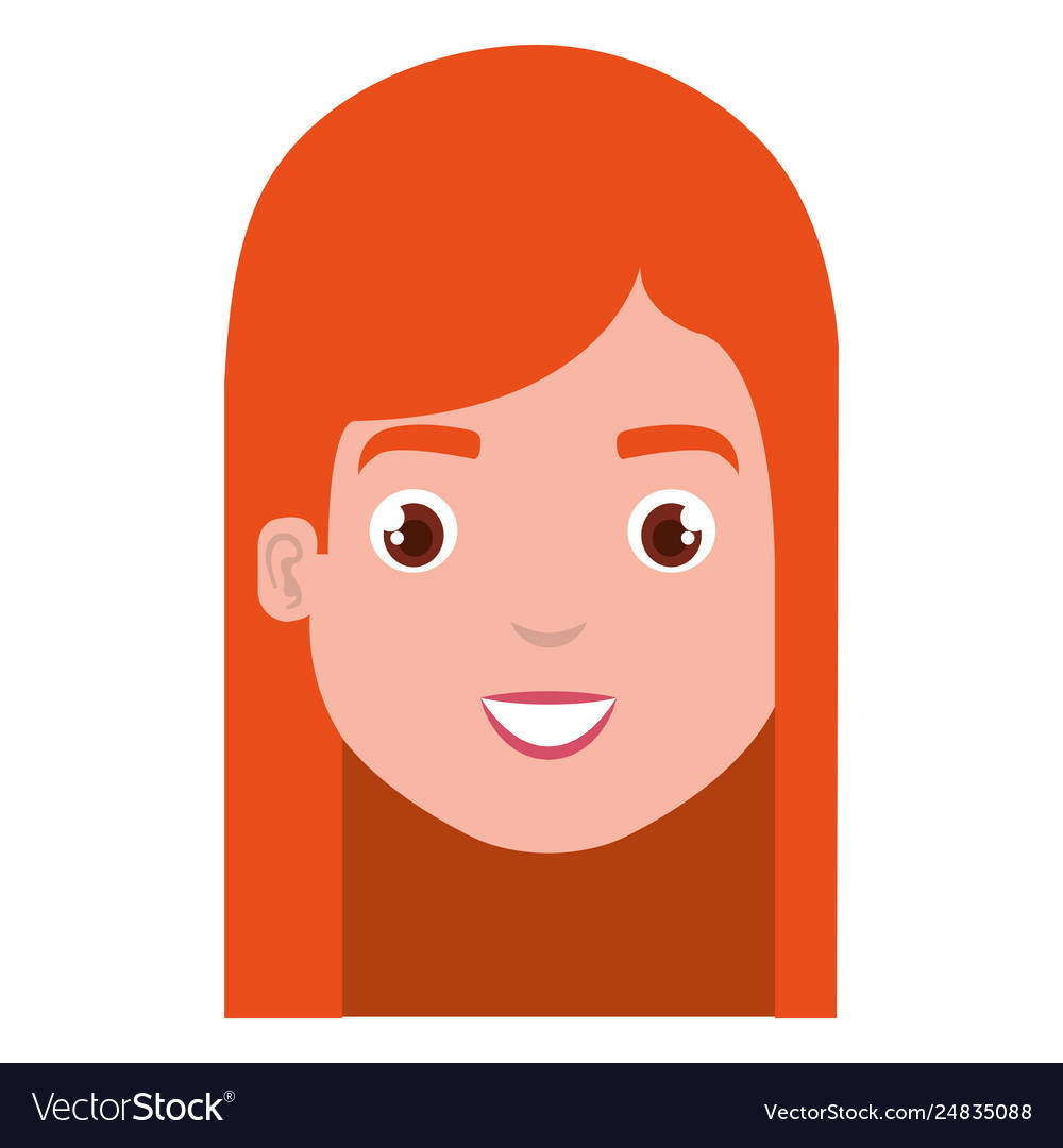 Little girl head icon Royalty Free Vector Image