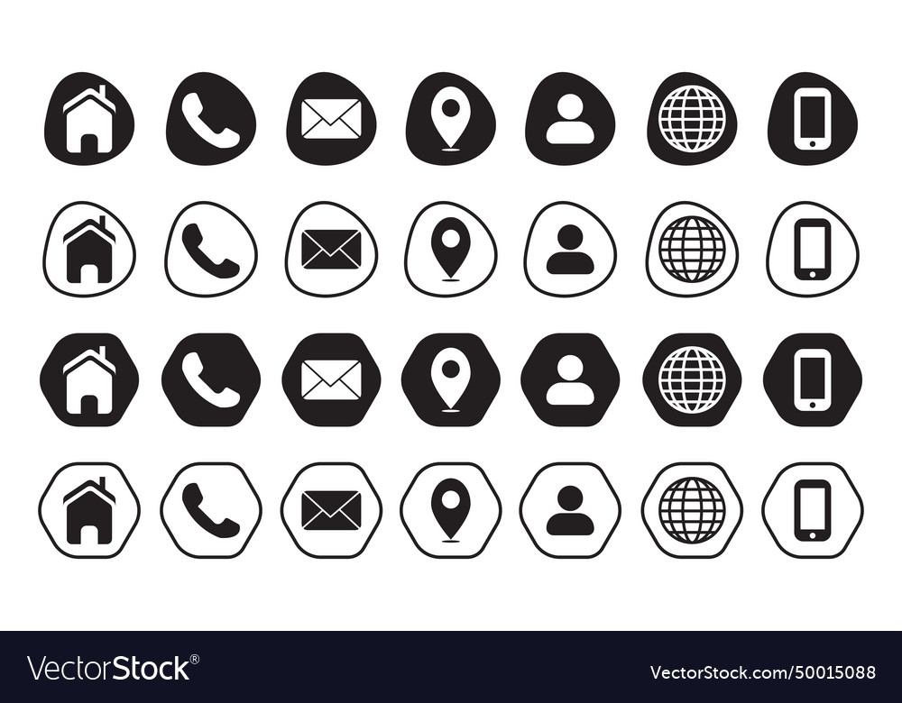 Set of social media icon icon set of social Vector Image