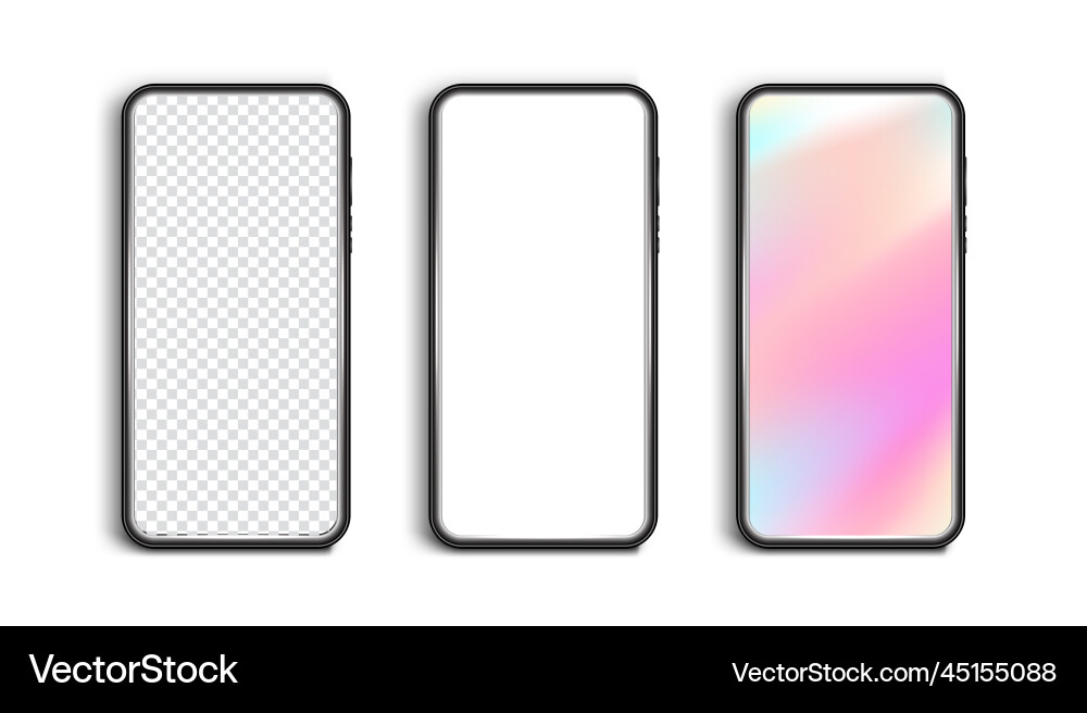 Smartphone mockup device ui ux Royalty Free Vector Image