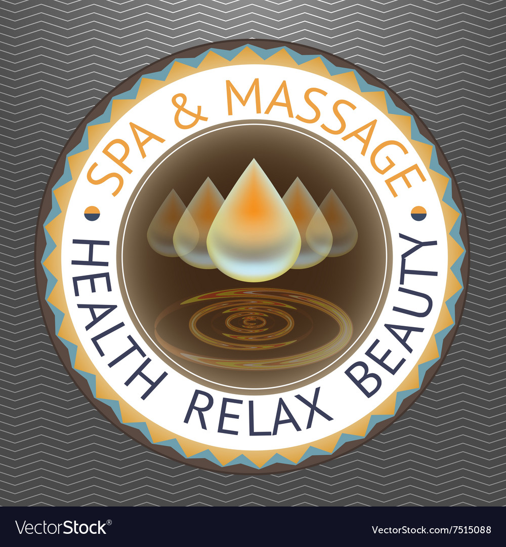 Spa theme with drops Royalty Free Vector Image