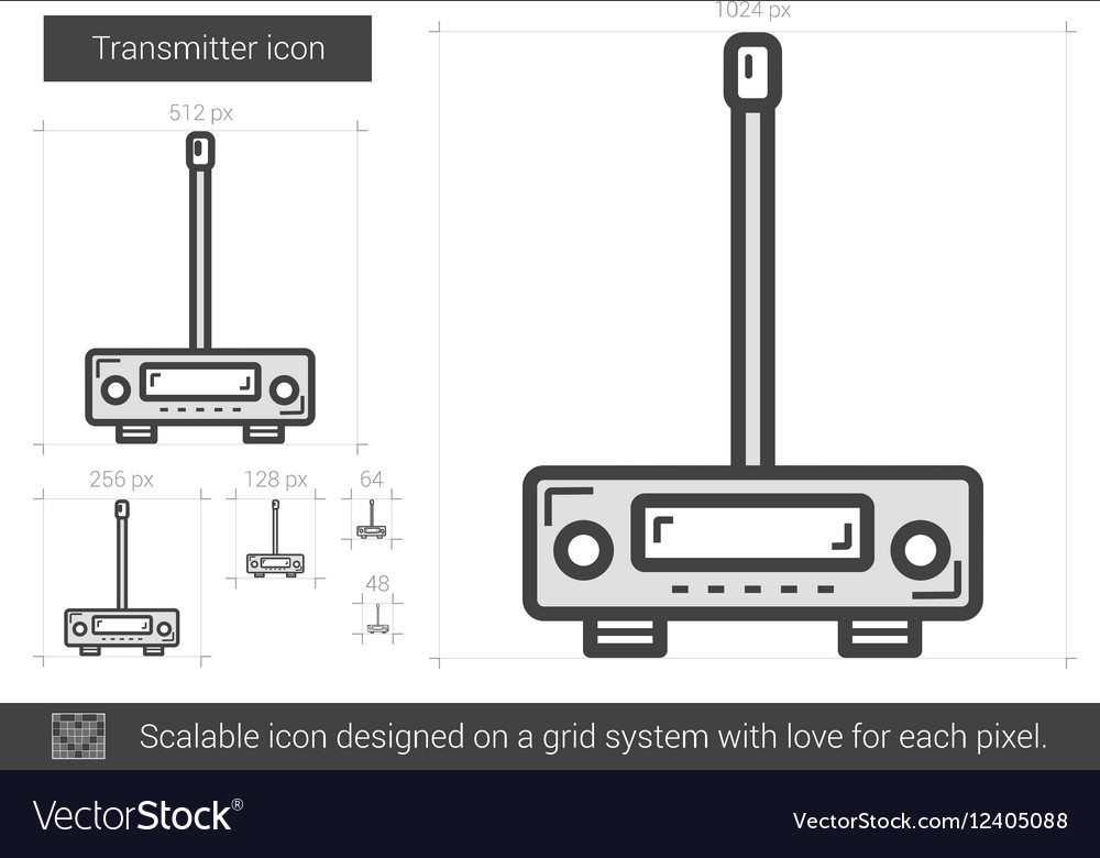 Transmitter Linie Symbol