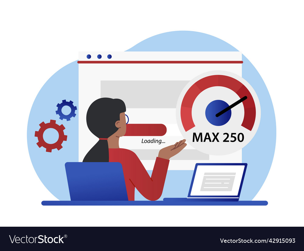 Fast loading concept vector image Fast loading concept
