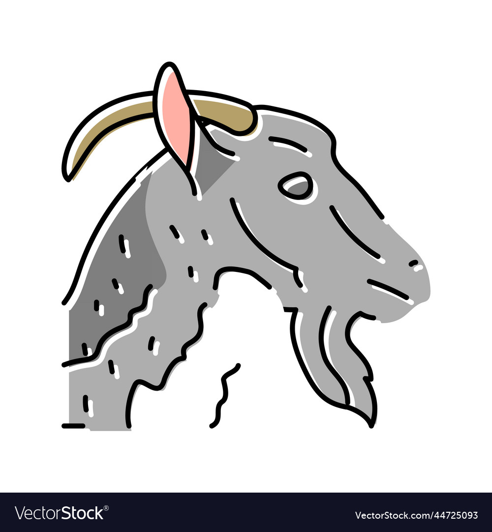 Goat animal zoo color icon