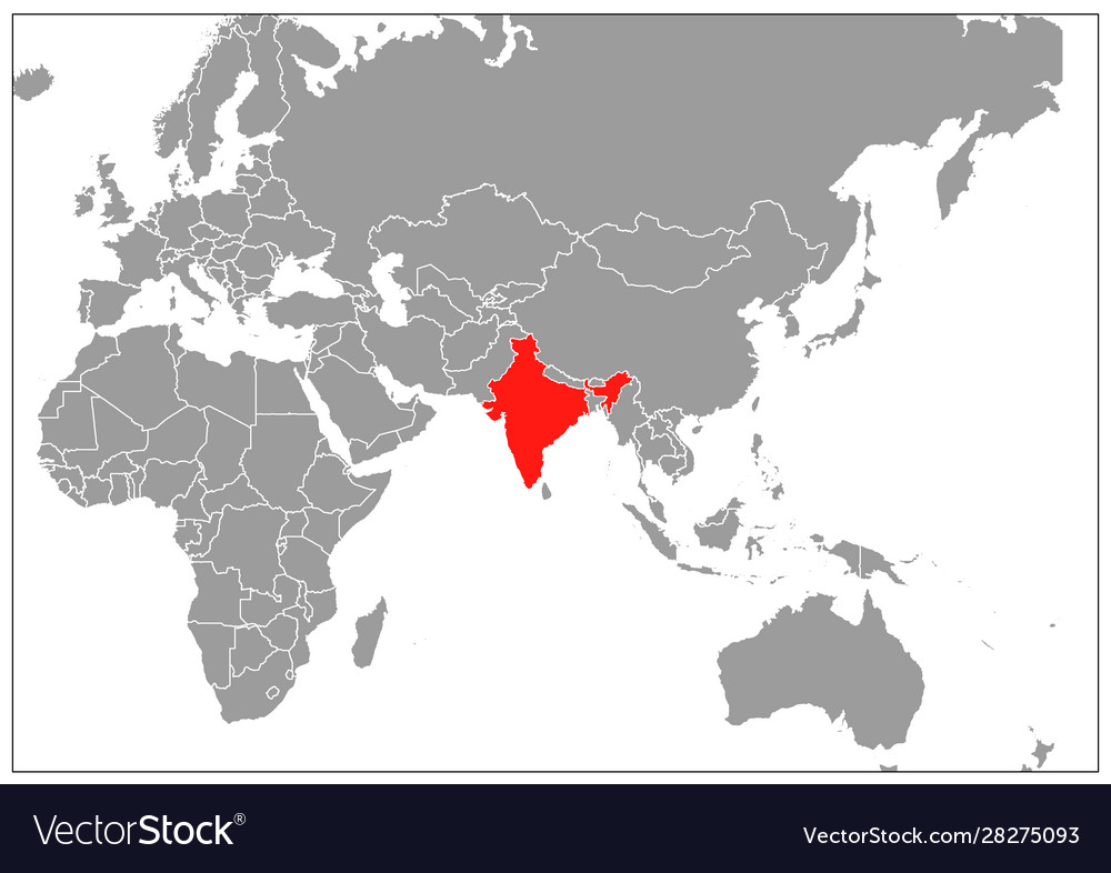 India map on gray base