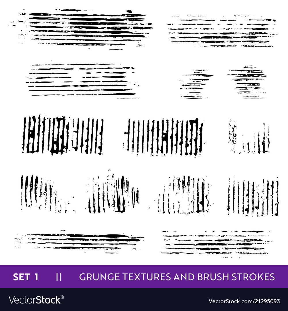 Ink brush strokes grunge paint splatters vector image Ink brush strokes grunge paint splatters