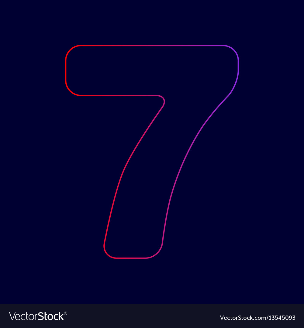 Number 7 sign design template element