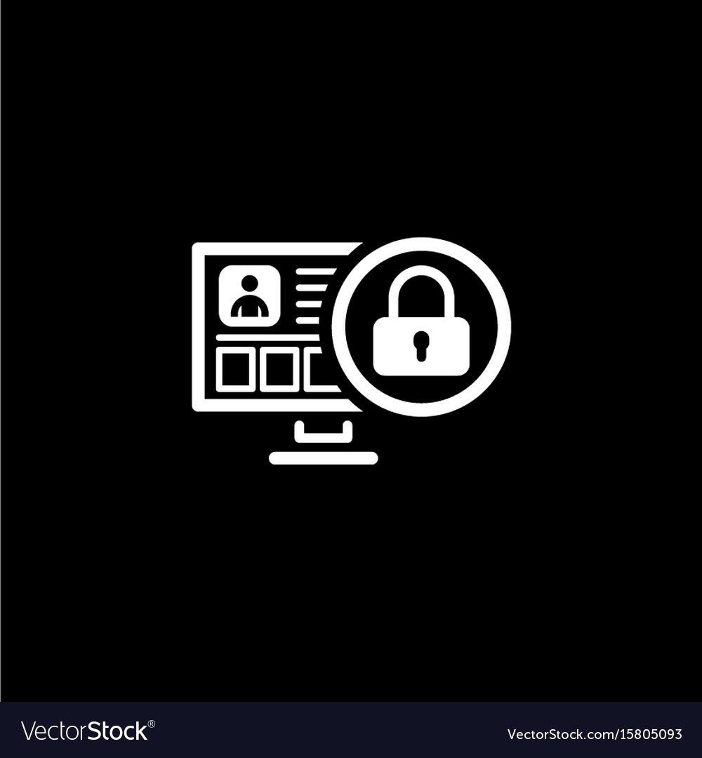 Private security icon flat design Royalty Free Vector Image