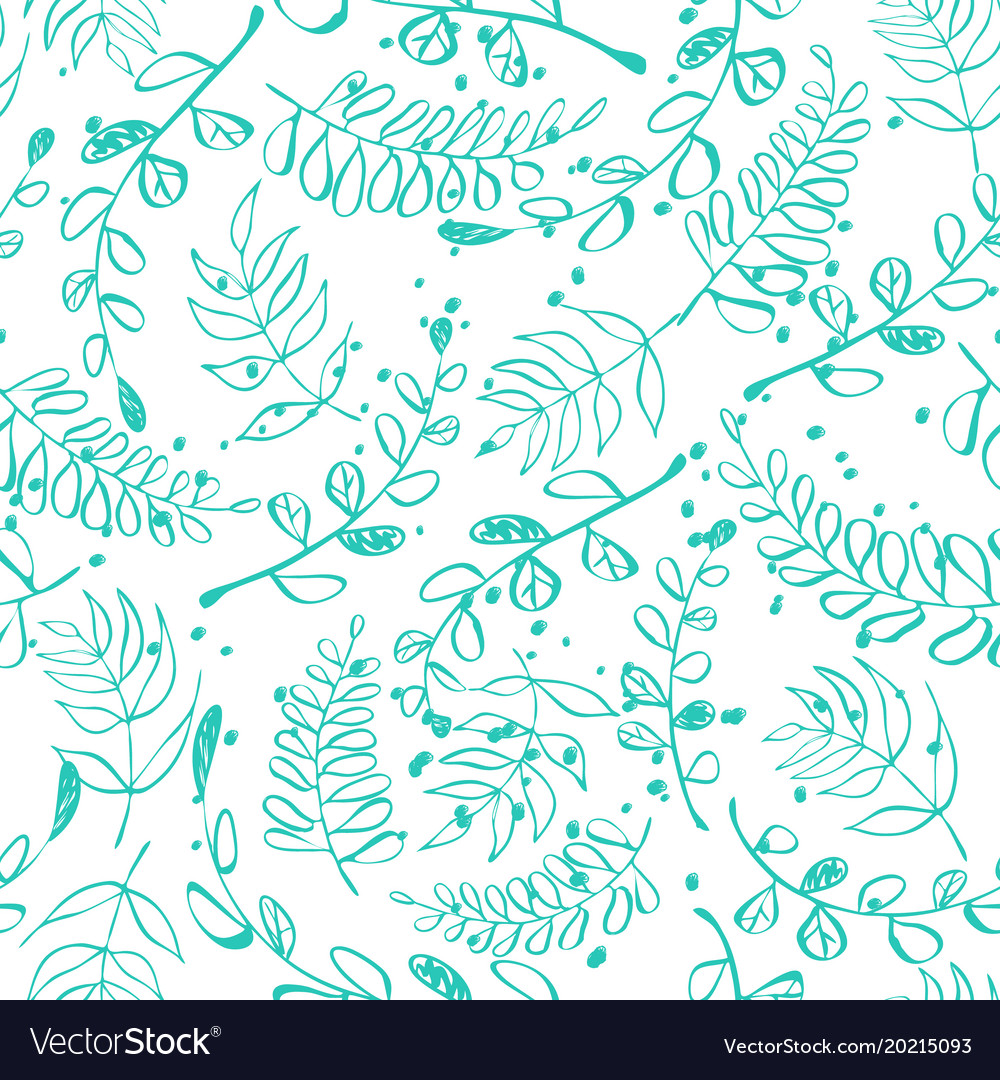 Seamless pattern with leaves