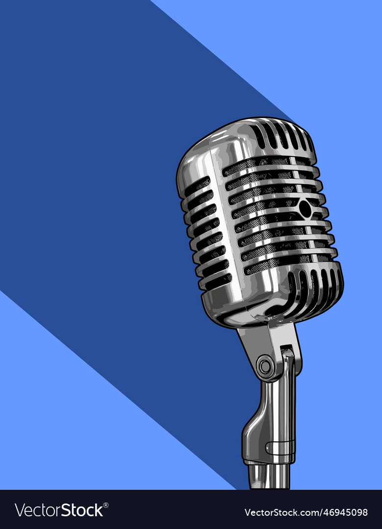 Classic microphone template for design needs Vector Image