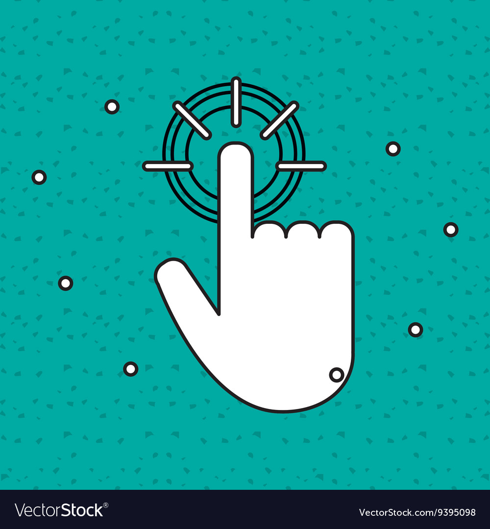Communication design cursor icon colorful