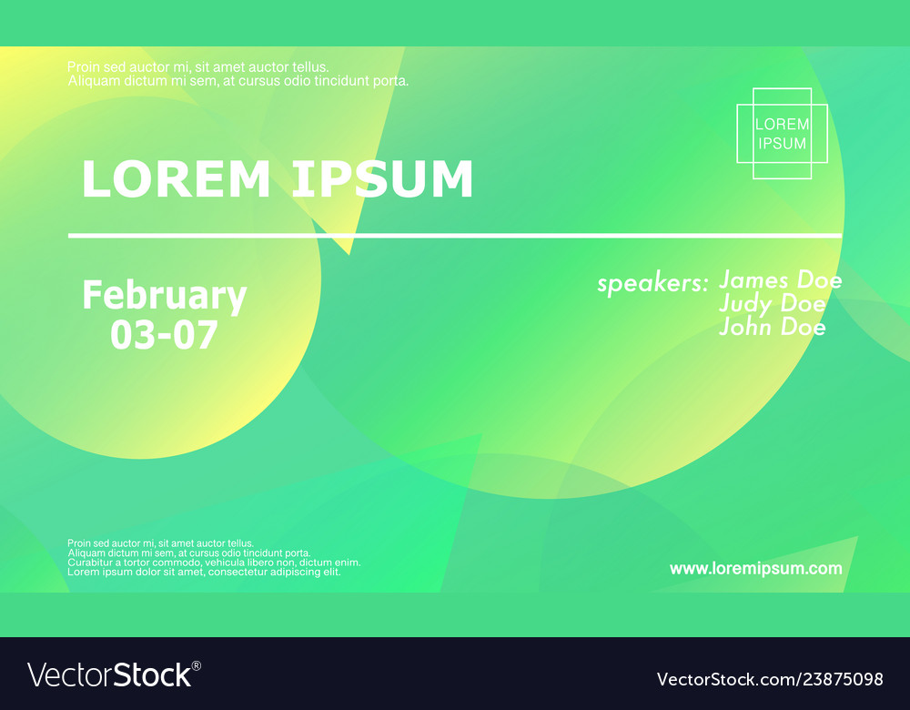 Conference invitation design template Royalty Free Vector