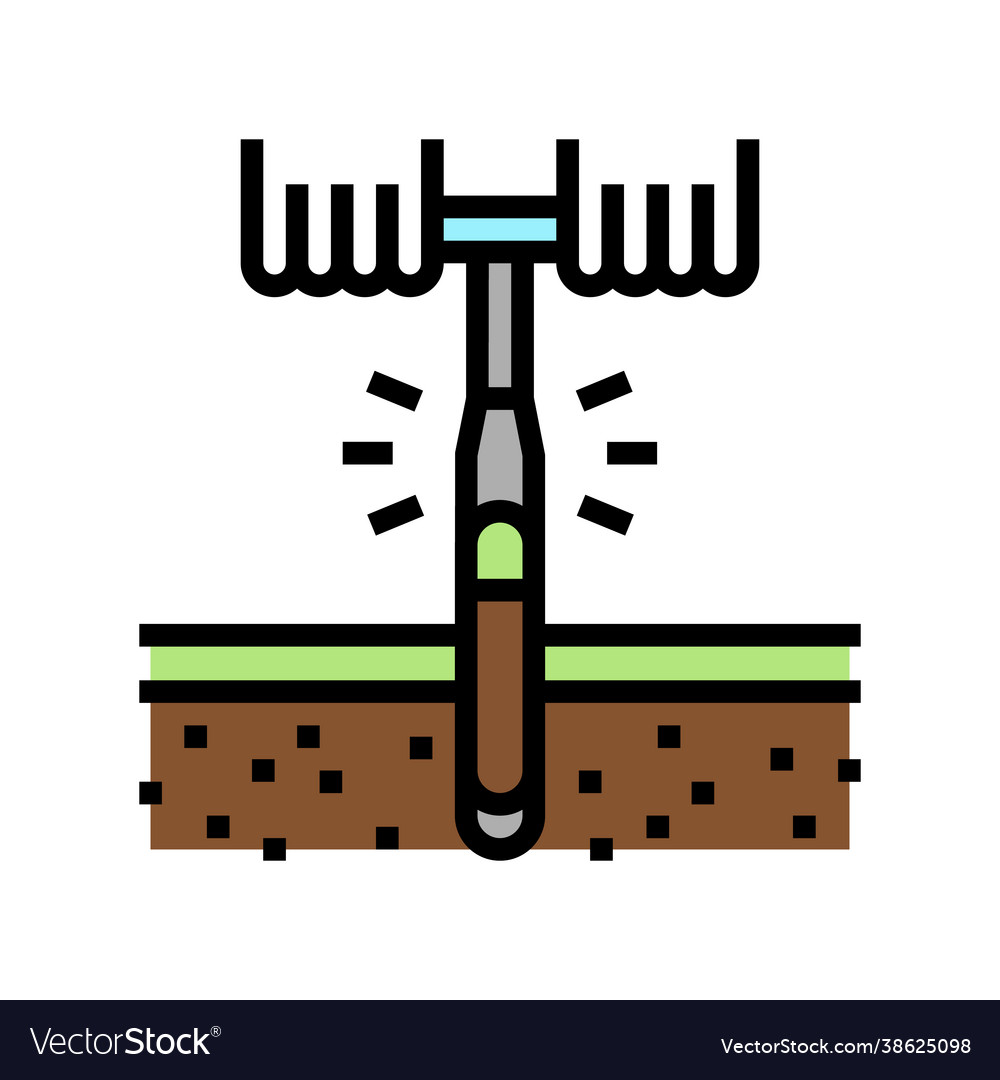Drilling tool for soil testing color icon vector image Drilling tool for soil testing color icon