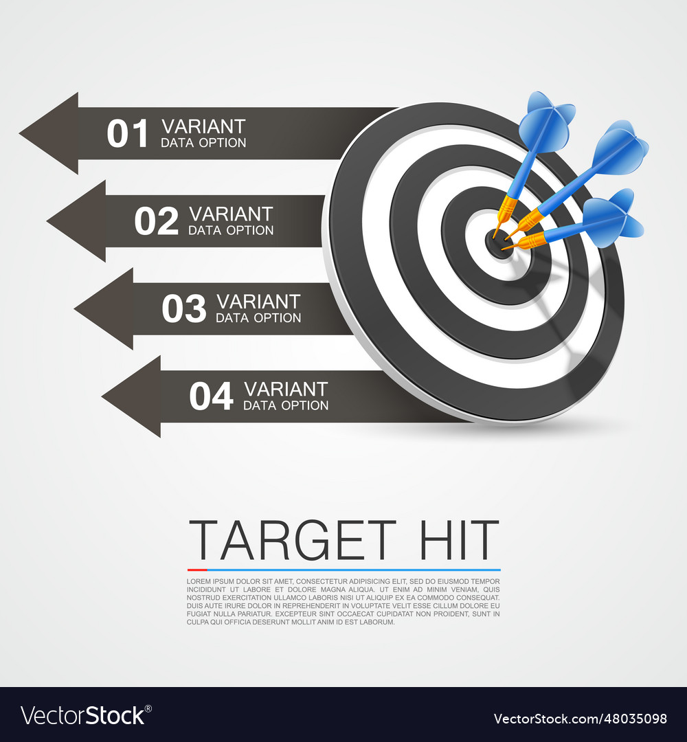 Graphic information target with darts