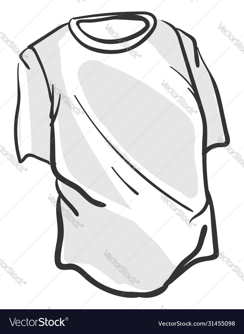 Grey t-shirt on white background