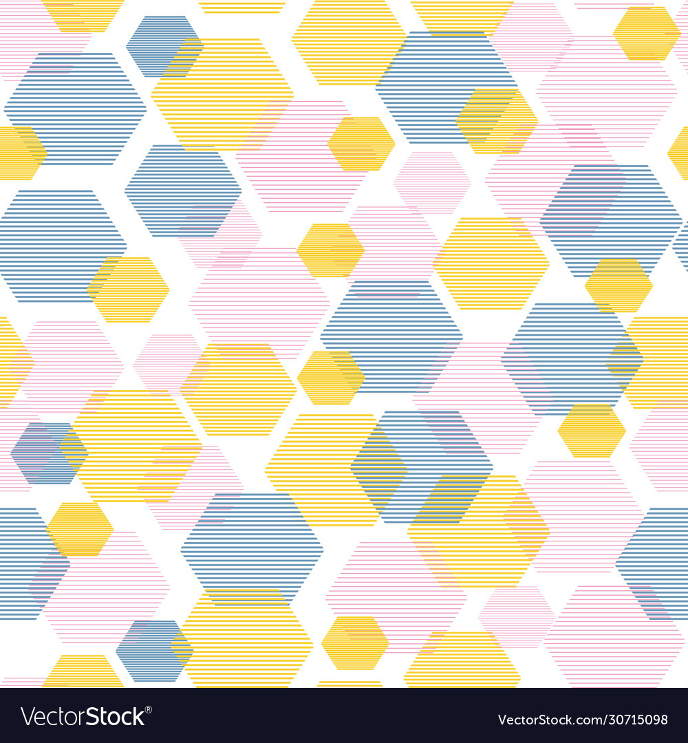 Hexagonal seamless with white background