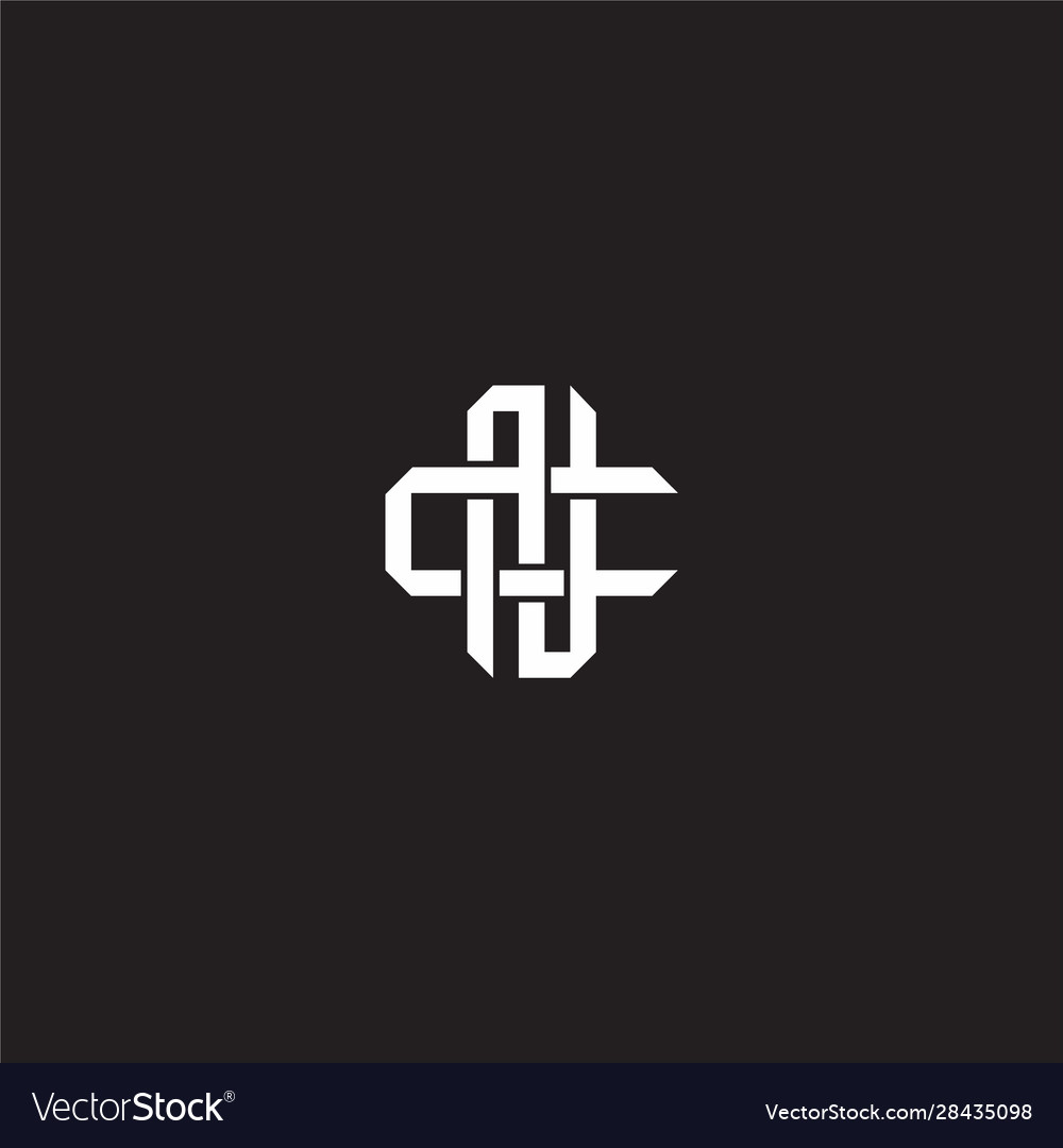 Initial letter overlapping interlock logo