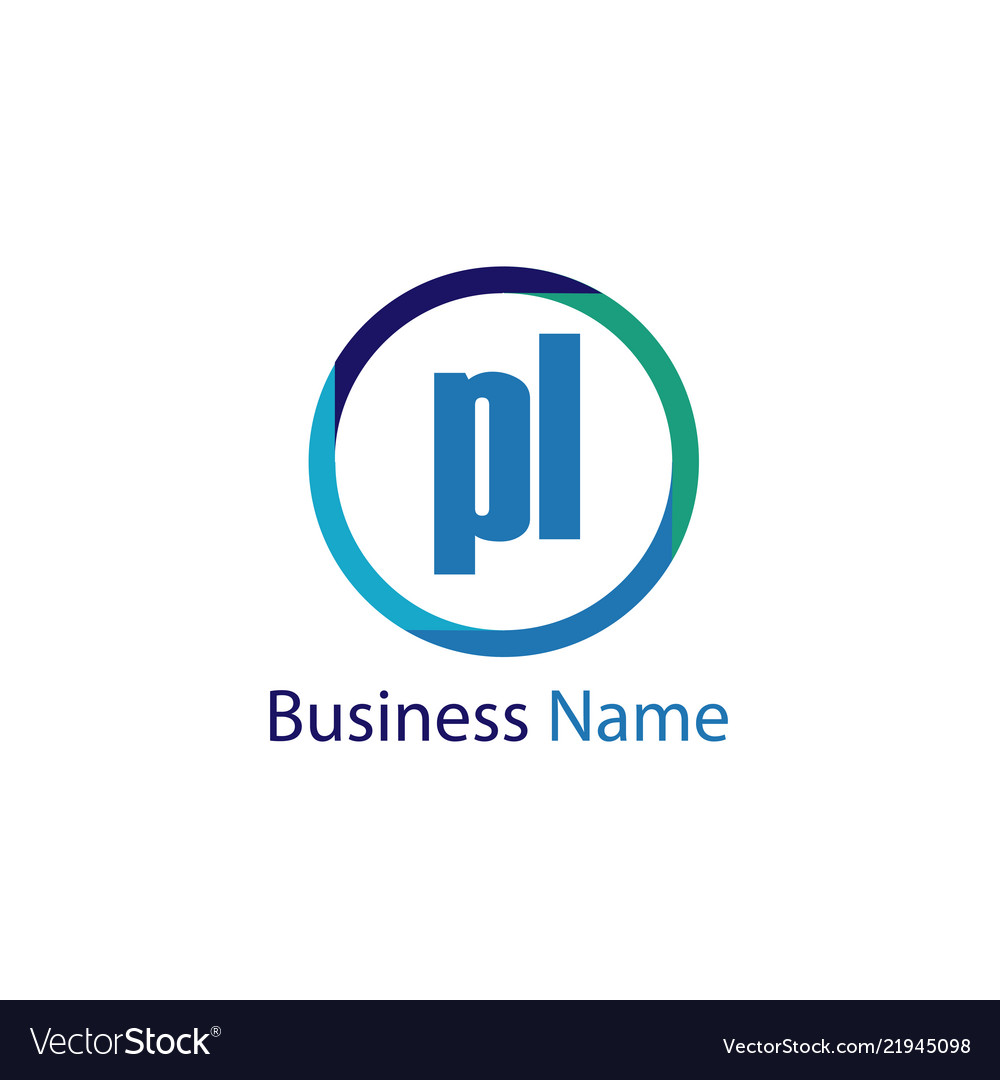 Initial letter pl logo template design