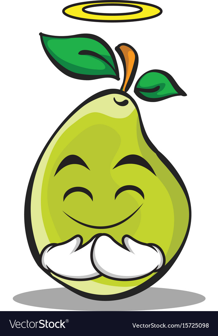Innocent face pear character cartoon Royalty Free Vector Innocent face pear character cartoon Royalty Free Vector