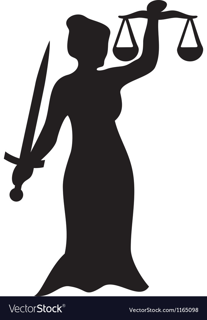 Justice statue Royalty Free Vector Image VectorStock