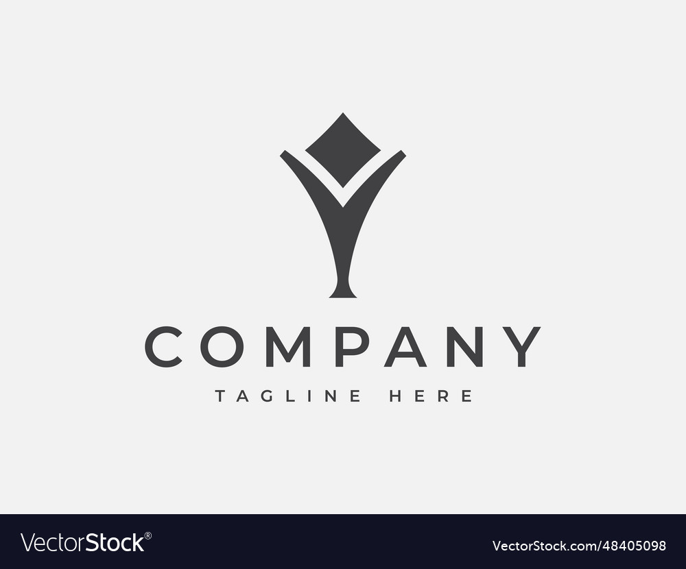 Luxury and elegant letter y monogram logo design