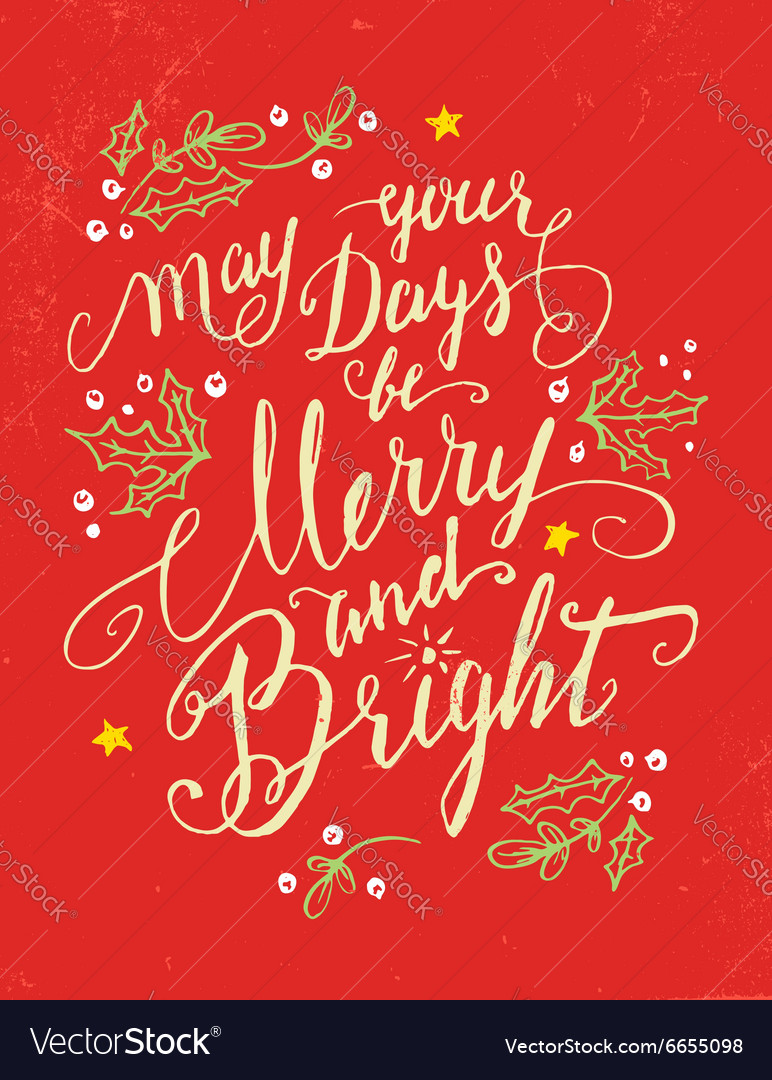 May Your Days Be Merry And Bright Christmas Card 