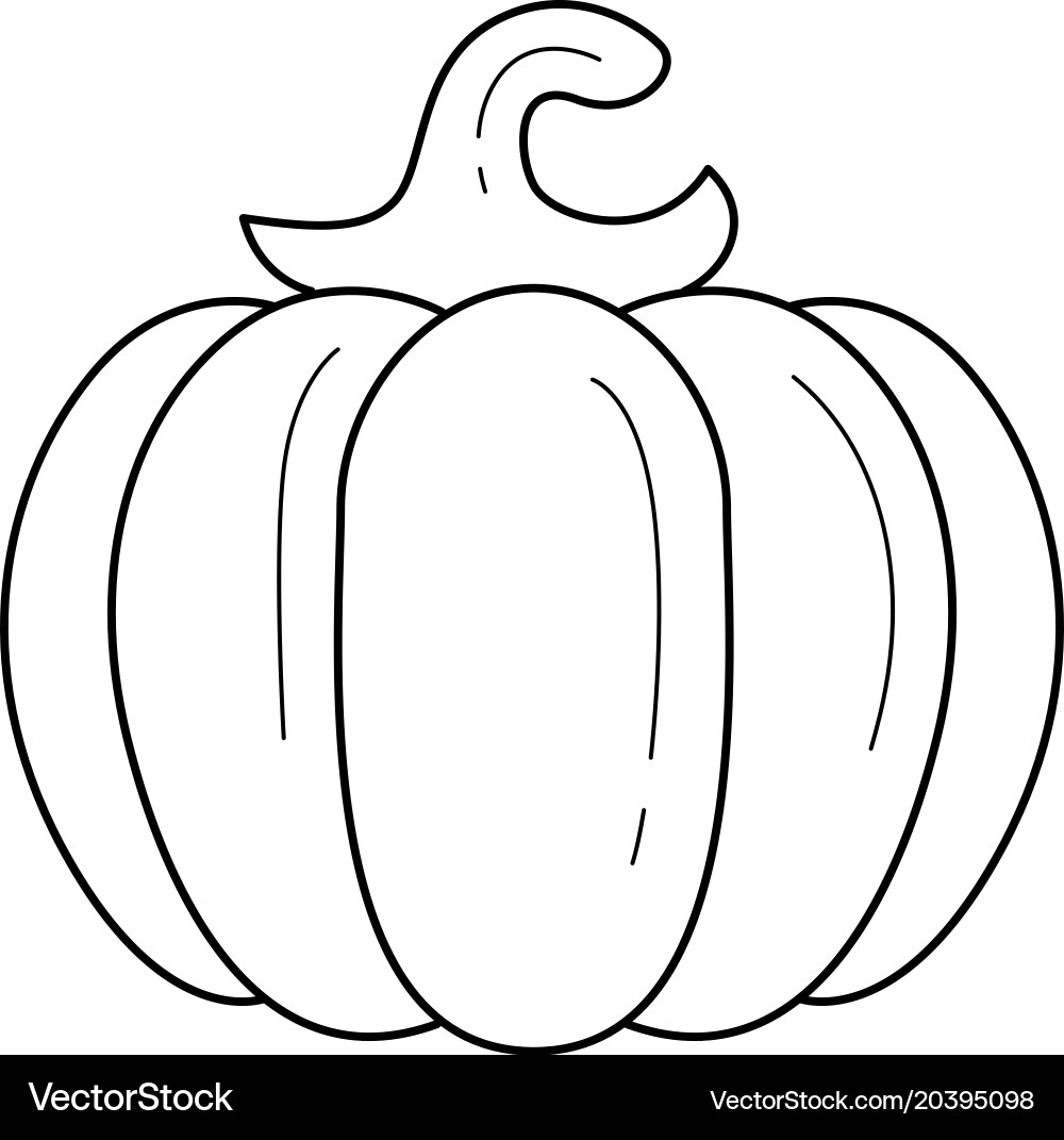 Pumpkin Line Icon Royalty Free Vector Image Vectorstock