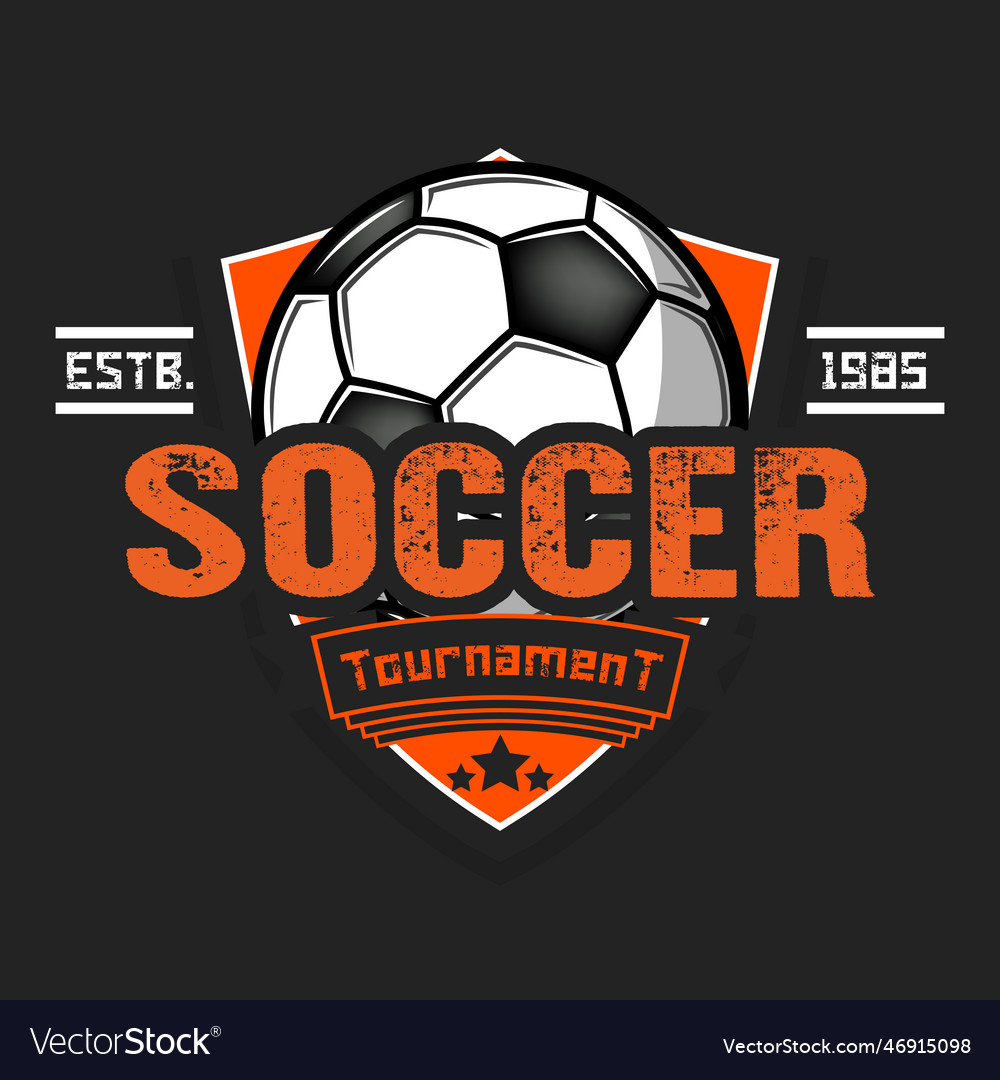 Soccer logo design template Royalty Free Vector Image