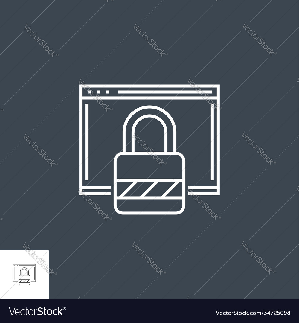 Web security line icon