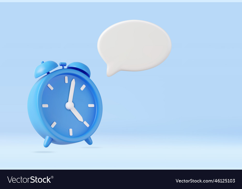 3D Alarm Clock with Speech Bubble