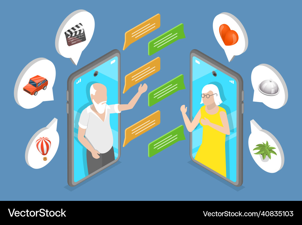 3d isometric flat conceptual Royalty Free Vector Image