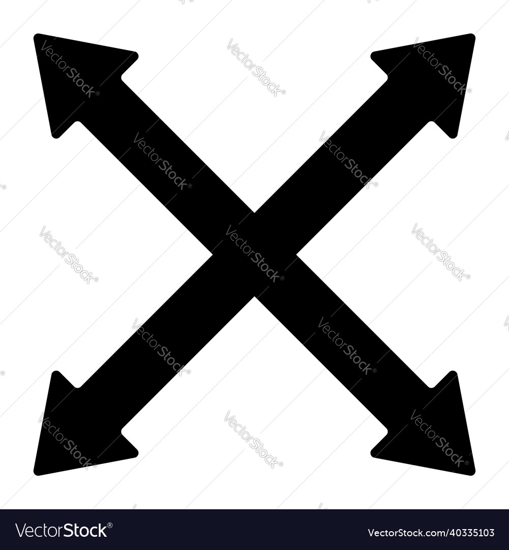 4-way arrows pointers cursors shapes vector image 4-way arrows pointers cursors shapes