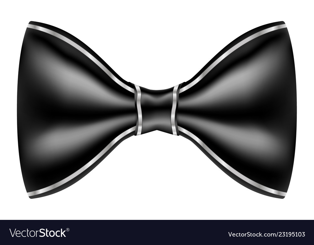 Download Black silk bow tie Royalty Free Vector Image - VectorStock