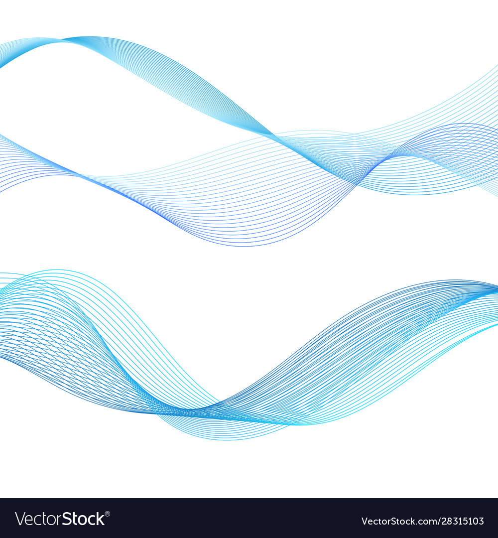 Blue wave on a white background