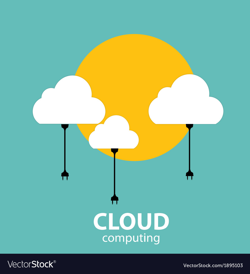 Cloud computing concept on different electronic