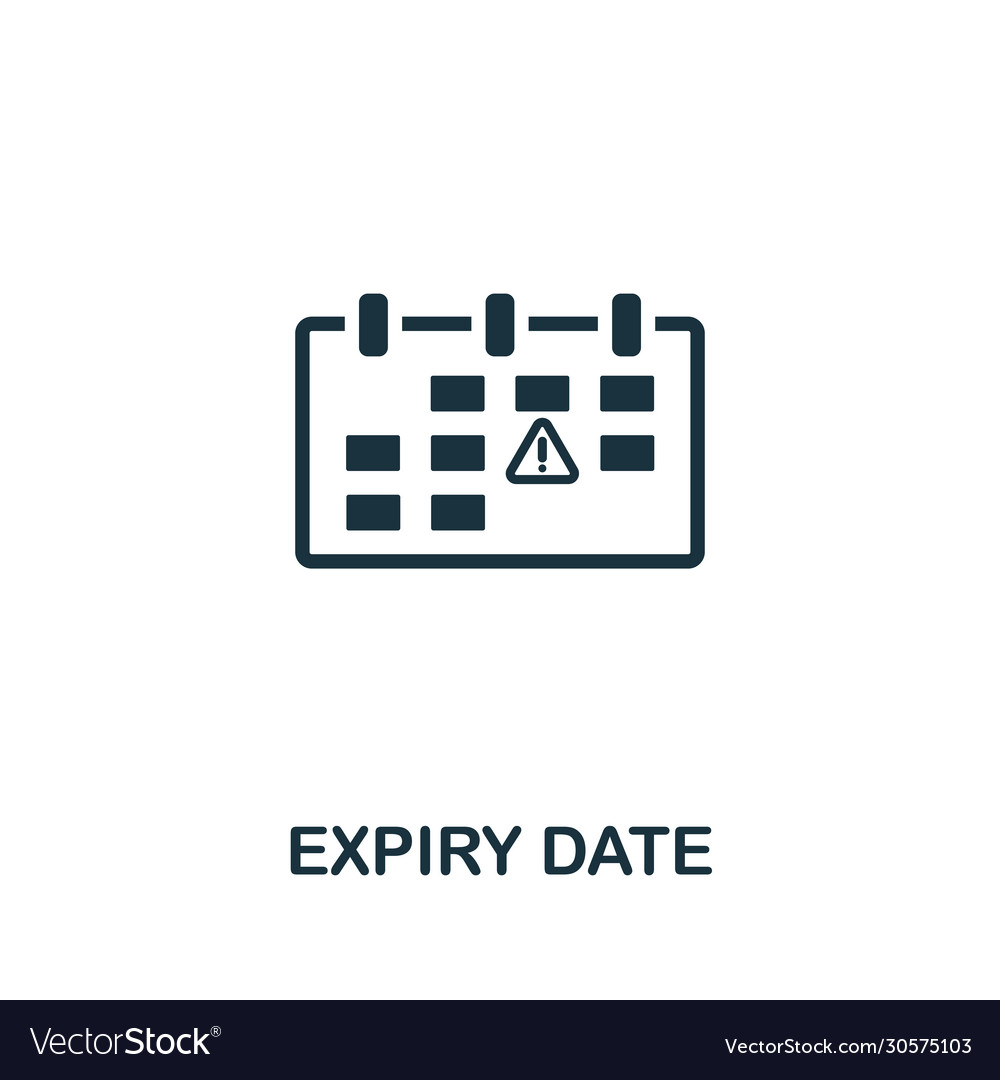 Expiry date icon simple element from intellectual Vector Image