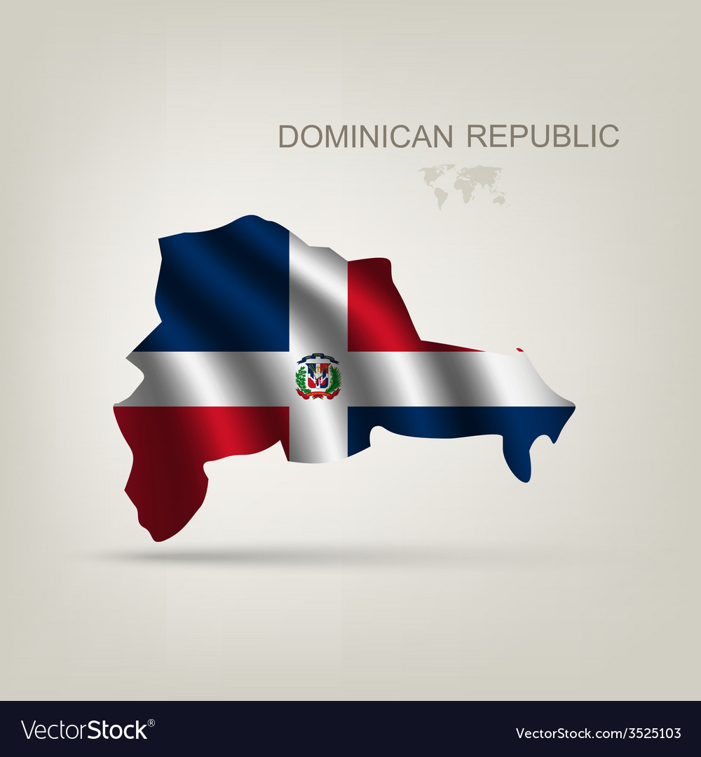 Dominican Republic Love Country Flag Customize Name 3D Printed