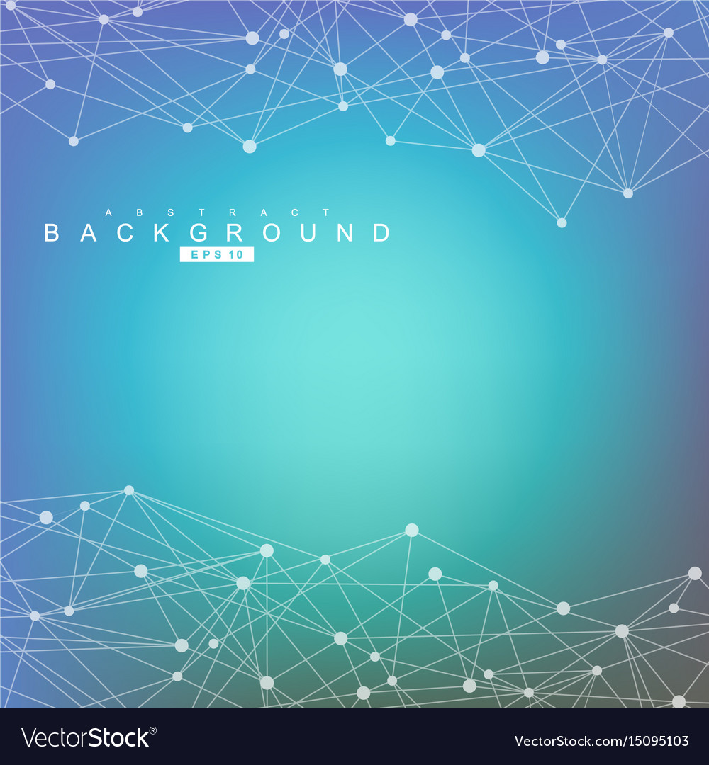 Geometric abstract background with connected line