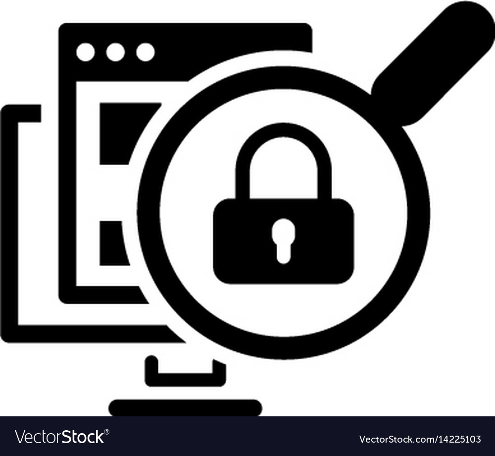 Internet security icon flat design