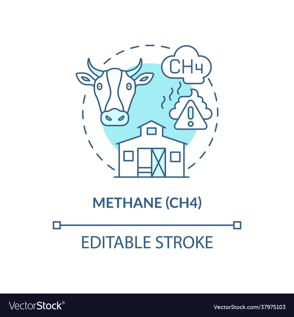 Methane concept icon