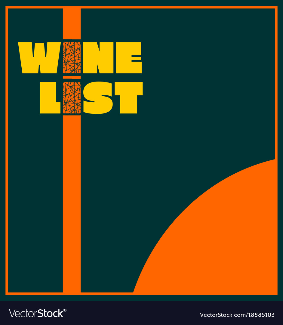 Template design for wine list