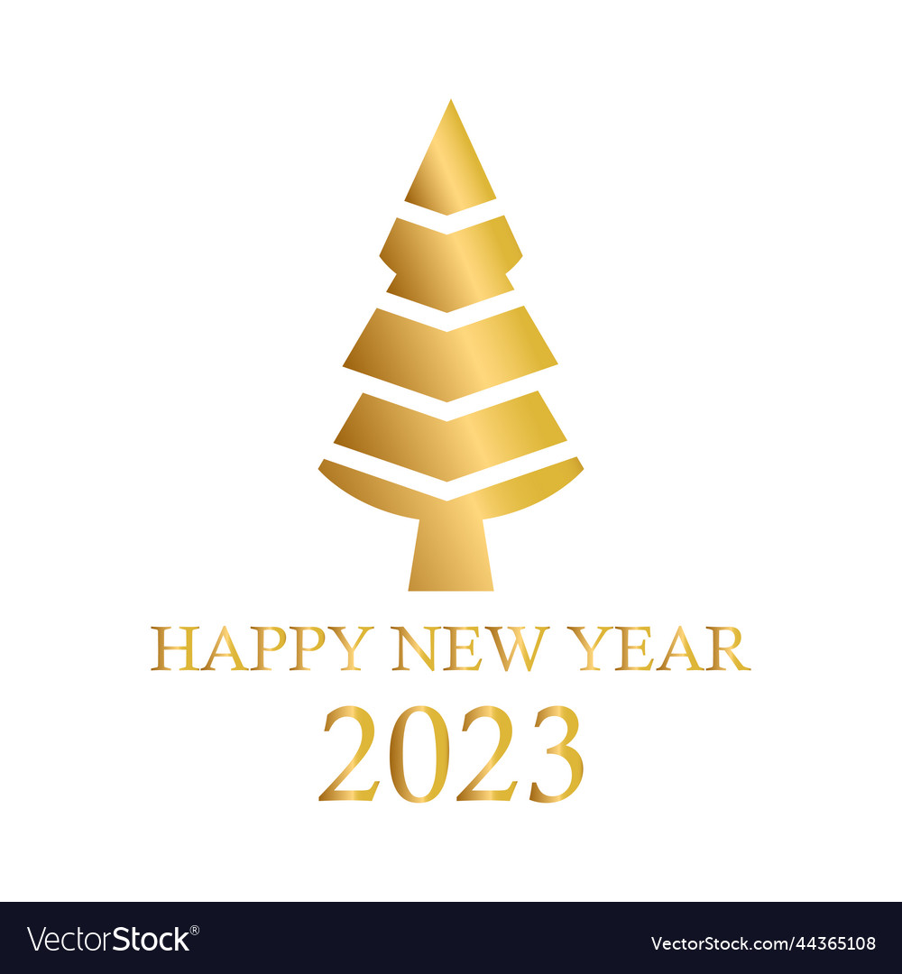 Abstract golden christmas tree holiday symbol