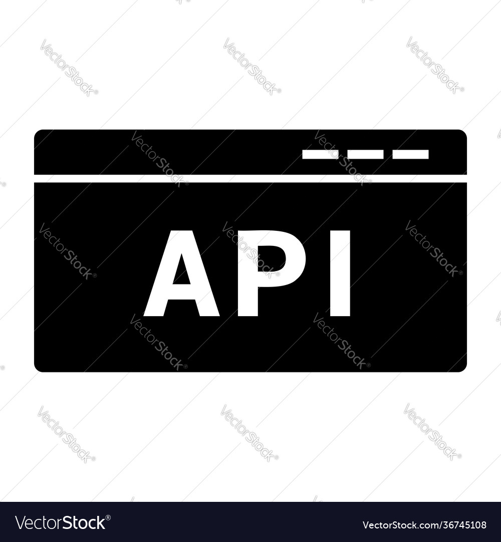 Api code icon isolated on white background