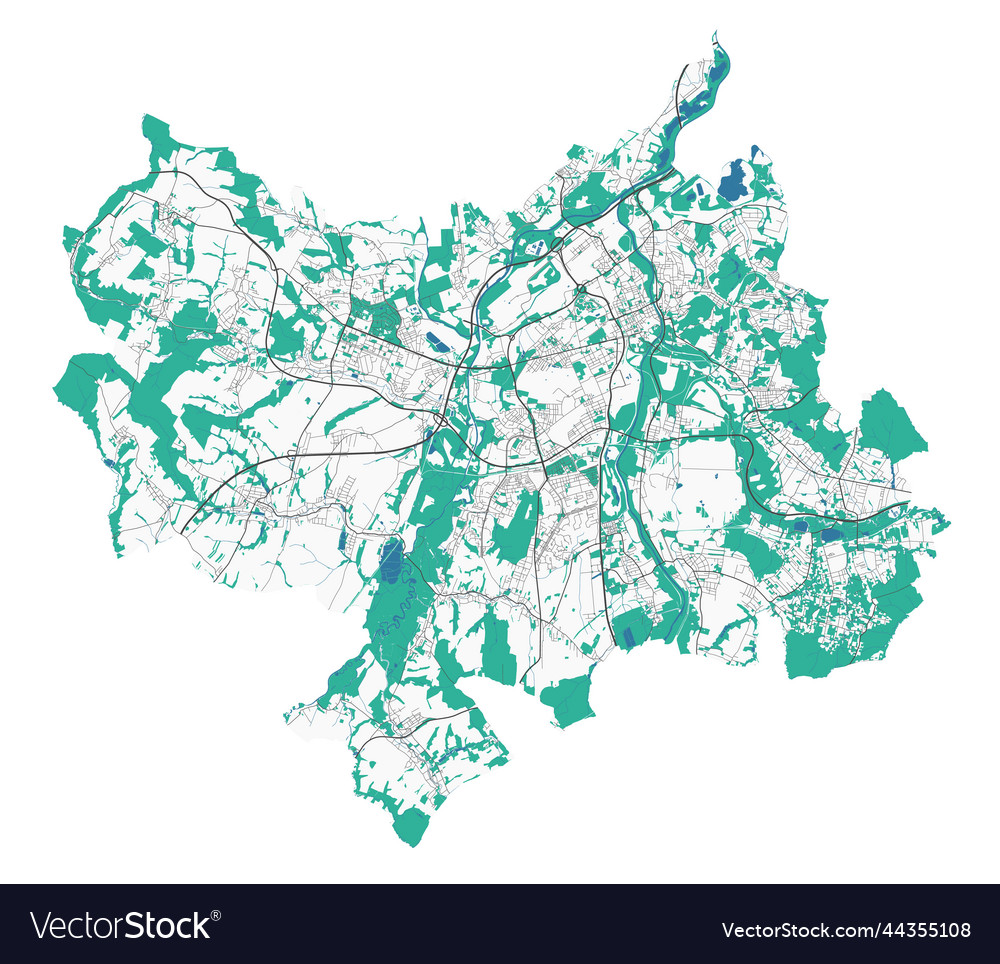 Brno map detailed of city administrative