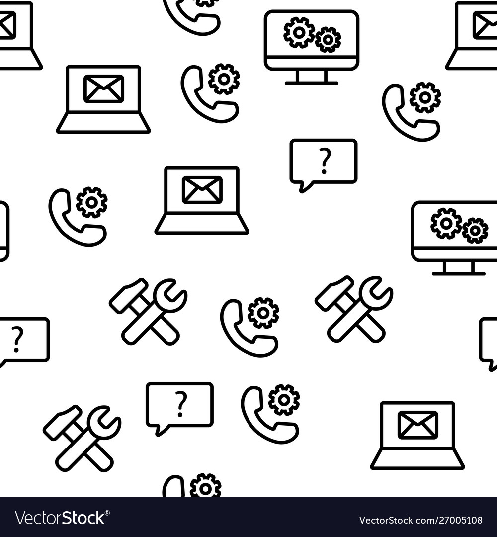Client support seamless pattern vector image Client support seamless pattern