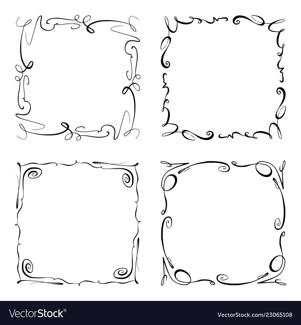 Collection of frames rectangles for image vector image Collection of frames rectangles for image
