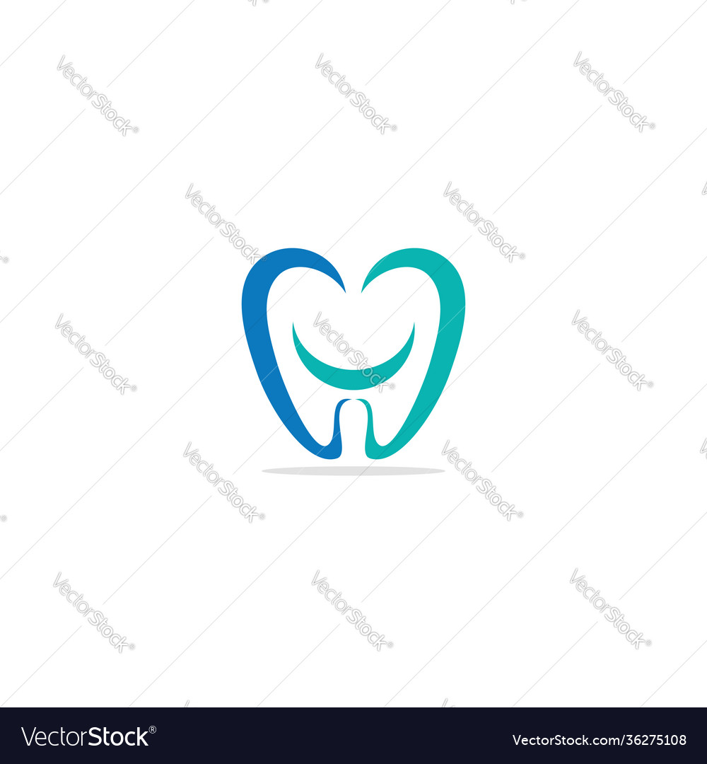 Dental tooth smile logo Royalty Free Vector Image